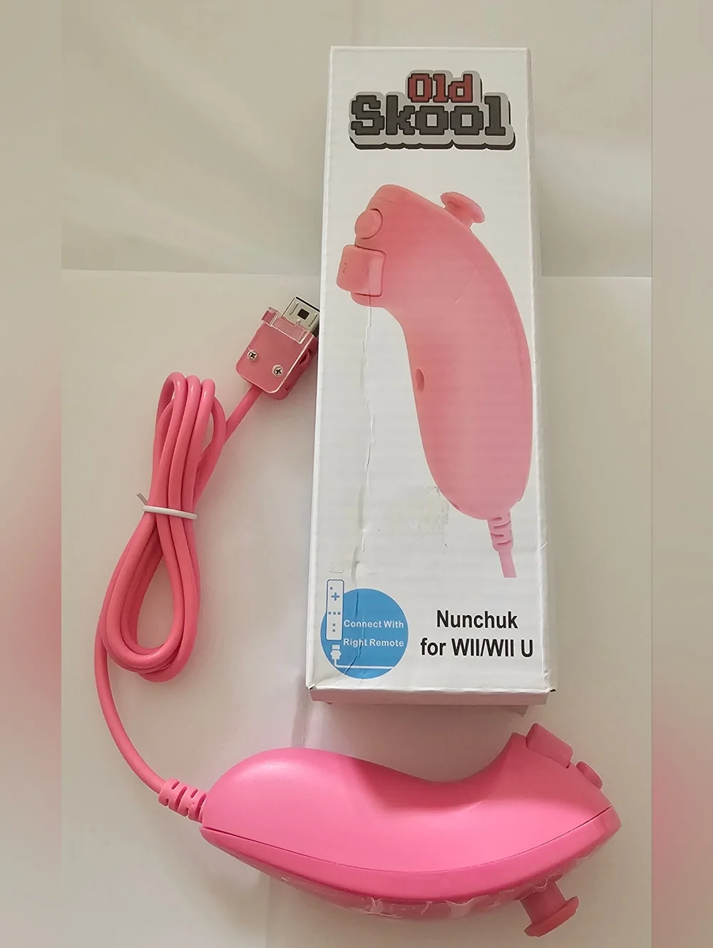 Old Skool Pink Nunchuk Controller for Wii/Wii U
